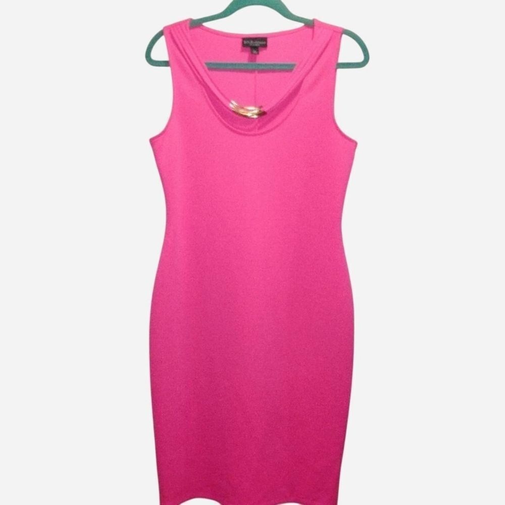 BOLD elements Vibrant Pink Sleeveless Sexy Stretch Bodycon Dress